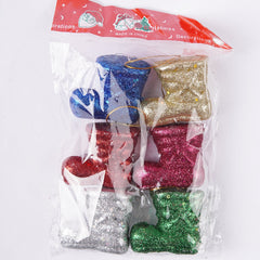 Small Hanging 6 Pcs  Christmas Shoes For Christmas Party Decor
