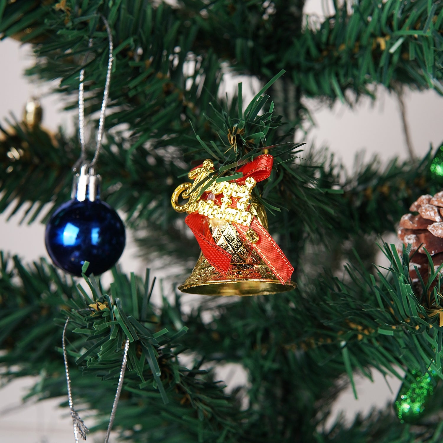 Artificial Christmas Bell 6 Pcs For Christmas Party Decor