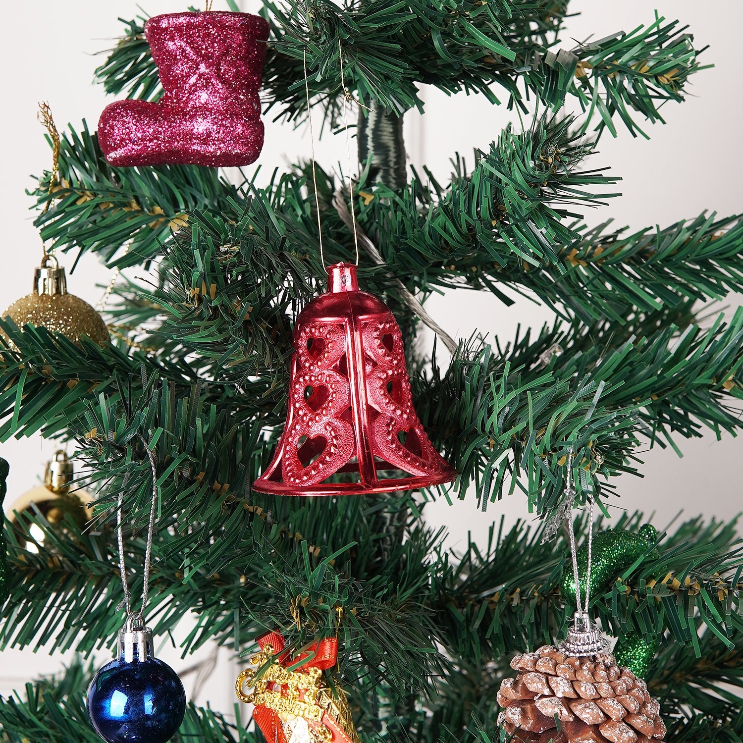 Artificial Bell 6 Pcs Multi Color  For Christmas Party