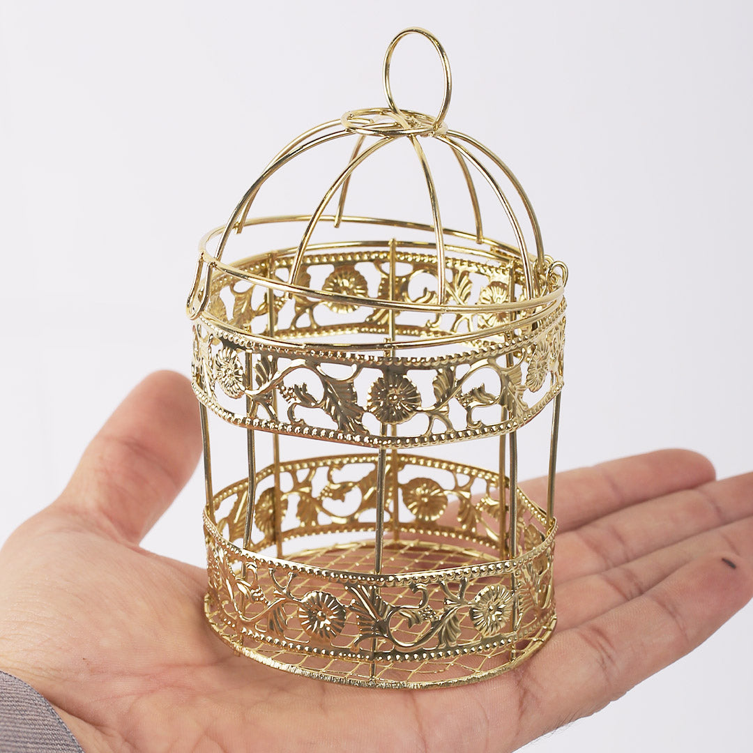 Mini Golden Iron Cage For Home Decor