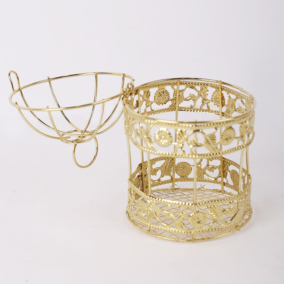 Mini Golden Iron Cage For Home Decor