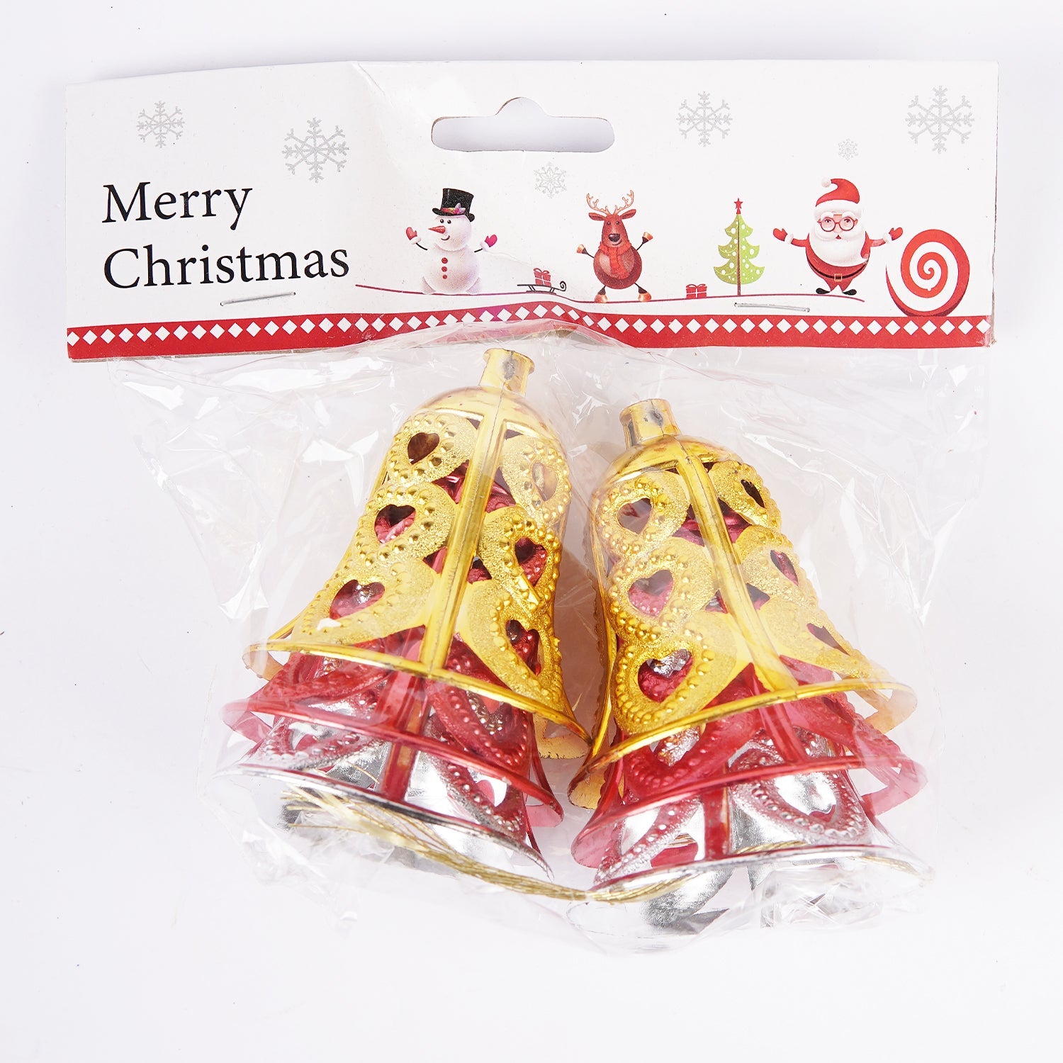 Artificial Bell 6 Pcs Multi Color  For Christmas Party