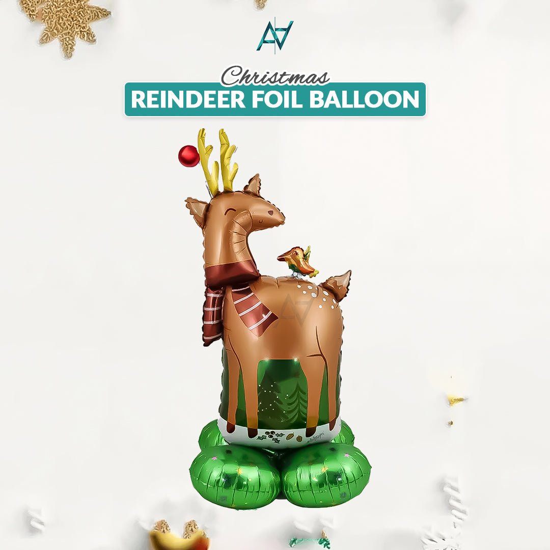 Reindeer Foil Balloon – Standing Balloon Decoration - aliakbardecoration