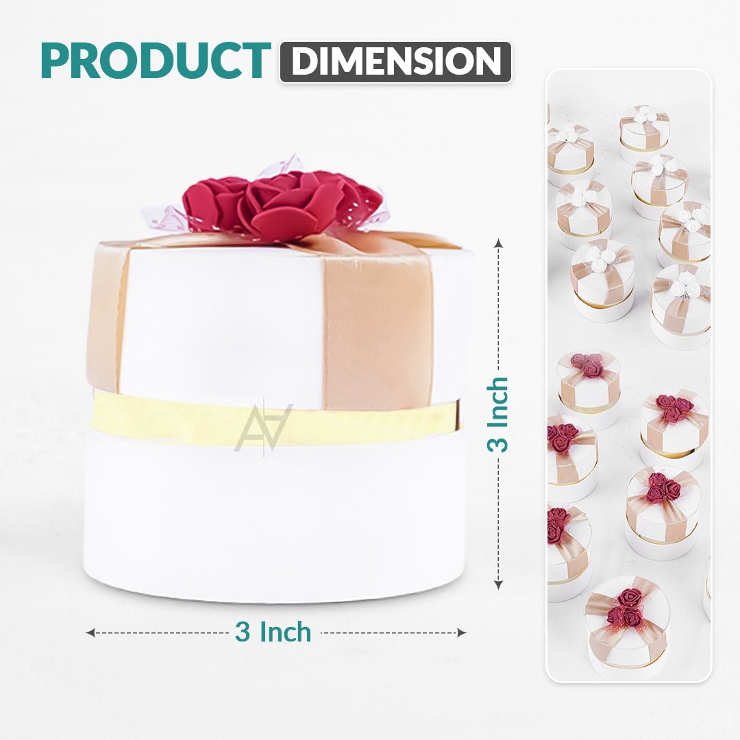 Round Nikkah Card Bid Boxes - aliakbardecoration