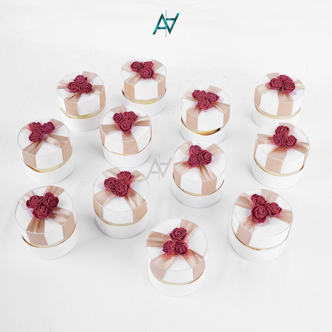 Round Nikkah Card Bid Boxes - aliakbardecoration