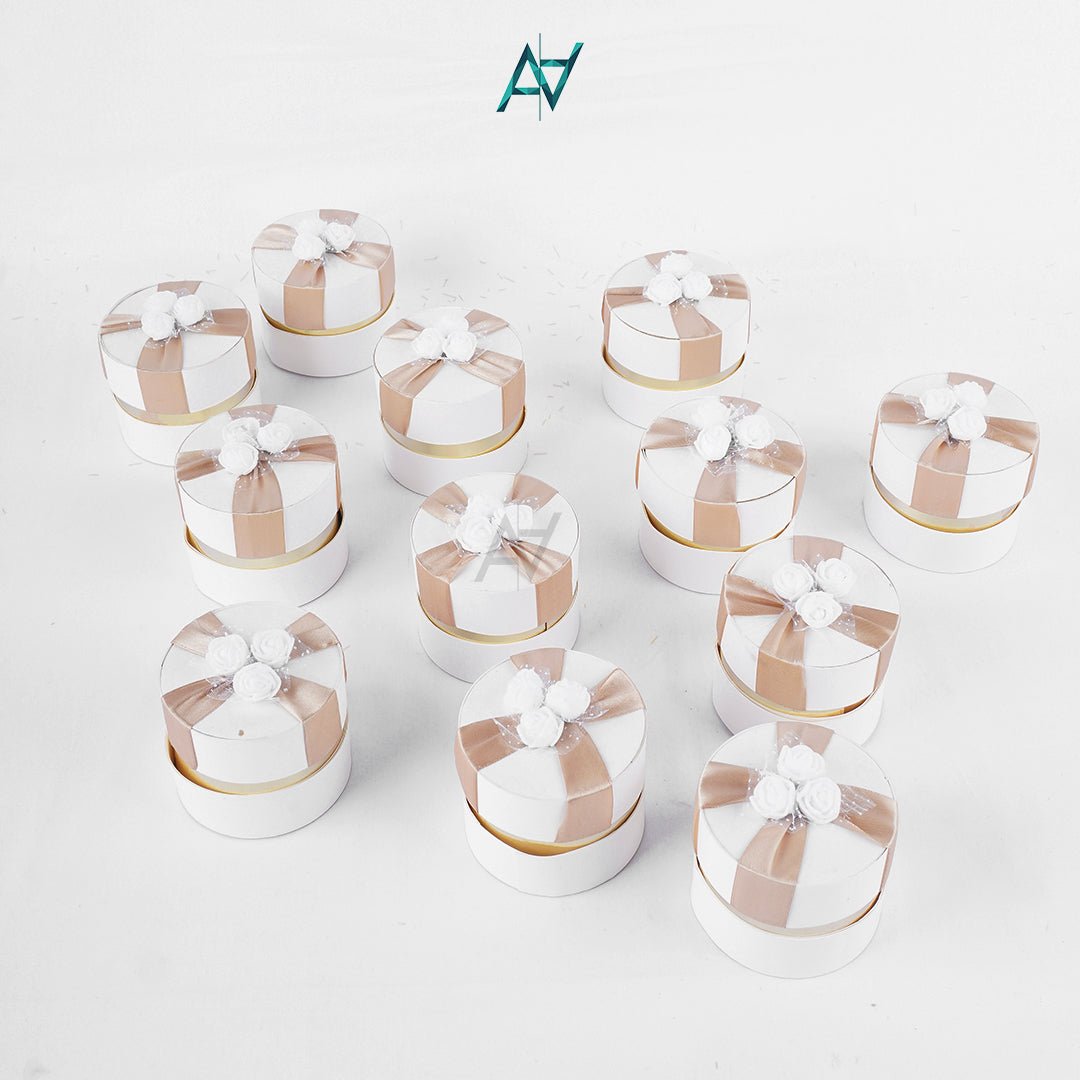 Round Nikkah Card Bid Boxes - aliakbardecoration