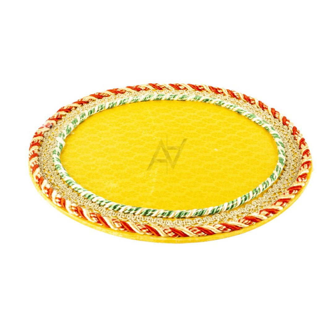 Round Shaped Decorated Tray - aliakbardecoration