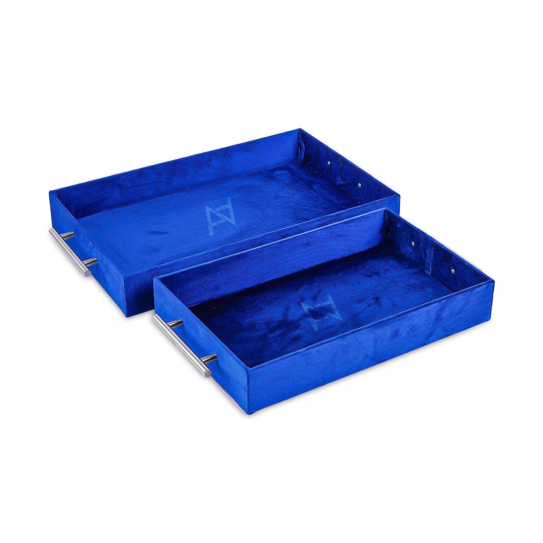 Set of 2 – Velvet Trays for Gifting & Wedding - aliakbardecoration
