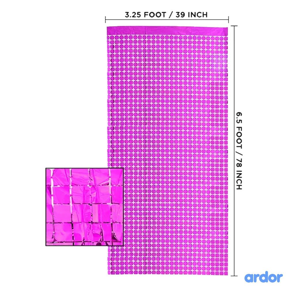 Small Box Foil Curtains - aliakbardecoration