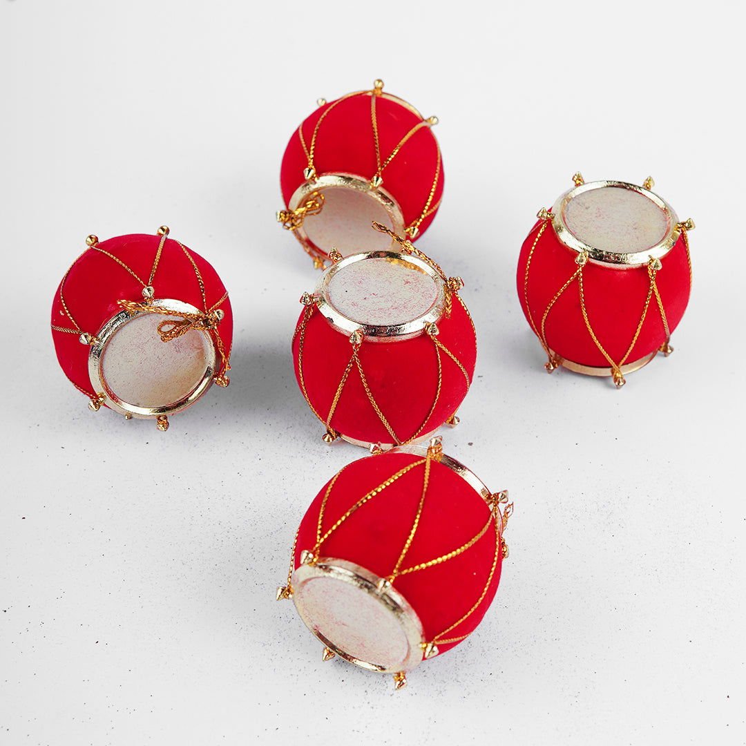 Small Hanging Drum 12 Pcs for Christmas Tree Decor - aliakbardecoration