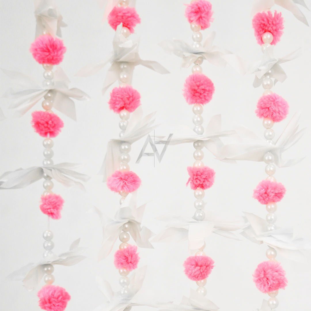 Small Pom Pom Garland 12 Pcs - aliakbardecoration