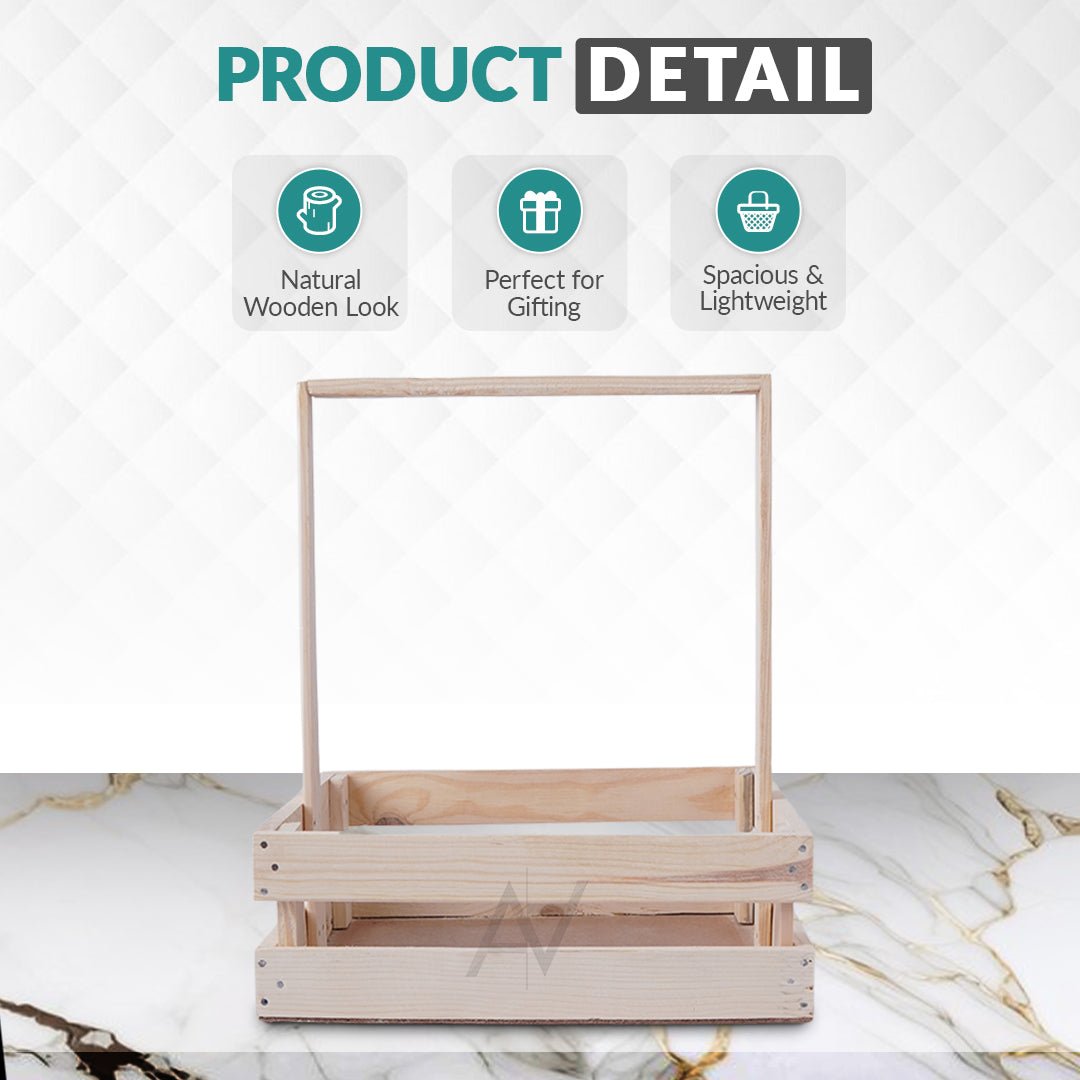 Square Wooden Baskets - aliakbardecoration