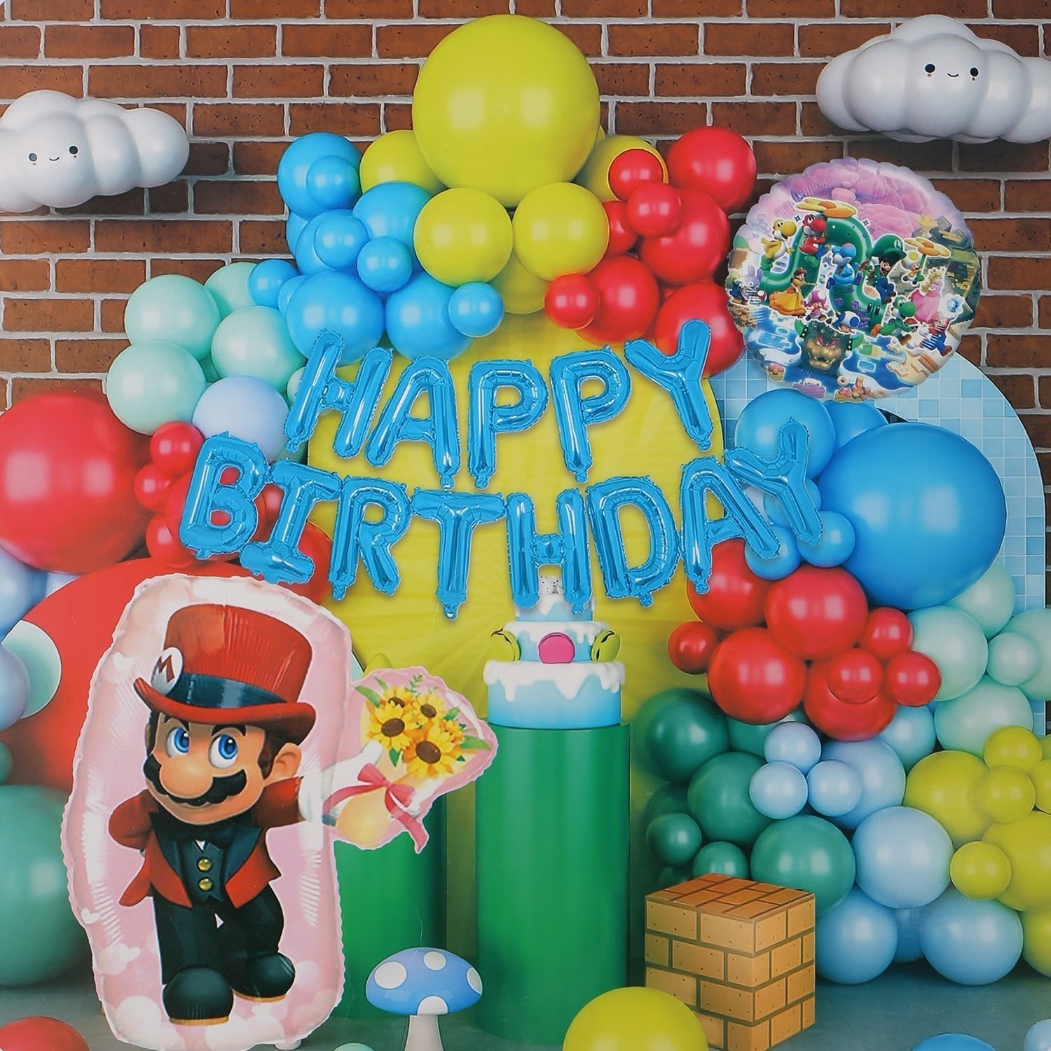 Super Mario Theme Balloon Kit - aliakbardecoration