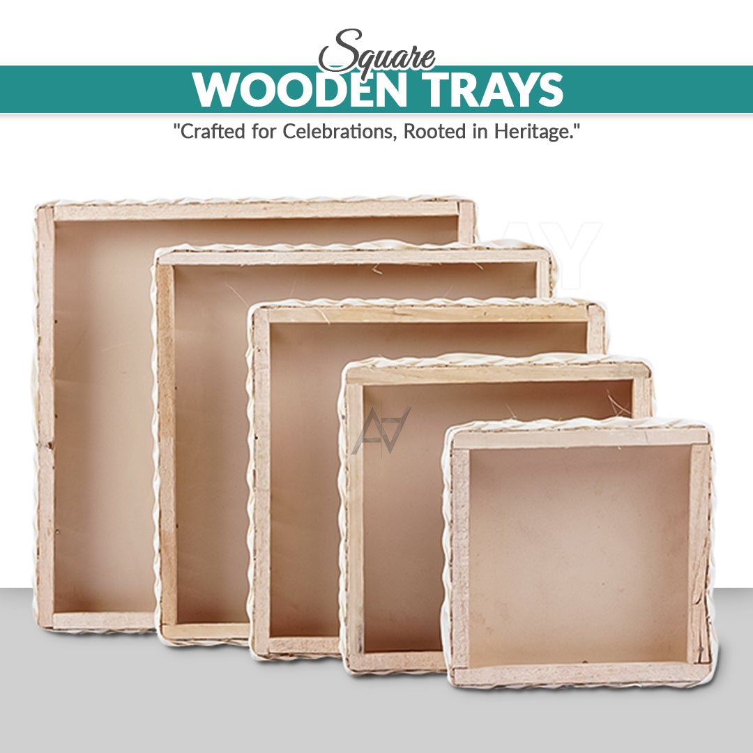 Wooden Square Storage Basket for Home or Gifting - aliakbardecoration